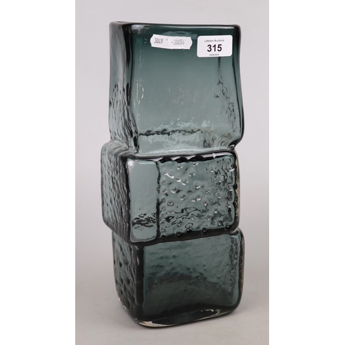 Large Whitefriers 'Drunken Bricklayer' vase. Rare pewter colourway 1966 - Approx height: 32.5cm