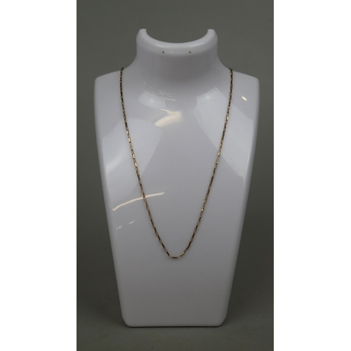 63 - 9ct gold chain approx 2.2g