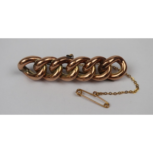 70 - 9ct gold belcher chain brooch - Approx weigt 9.5g