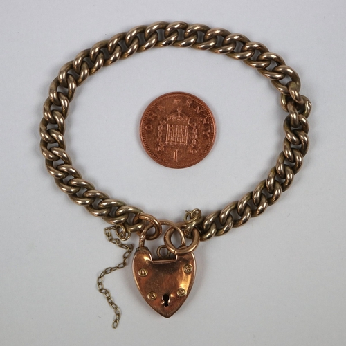 86 - 9ct gold bracelet - Approx weight 11g