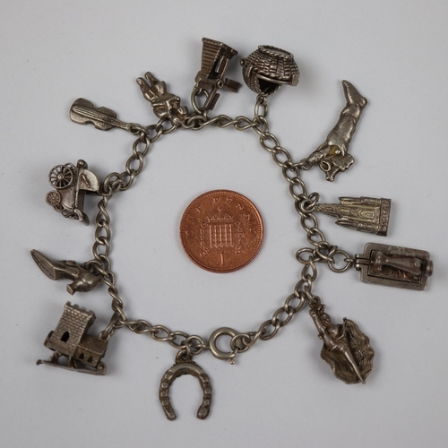 91 - Silver charm bracelet