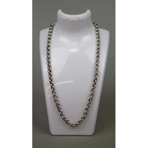 96 - Solid silver belcher chain marked 925