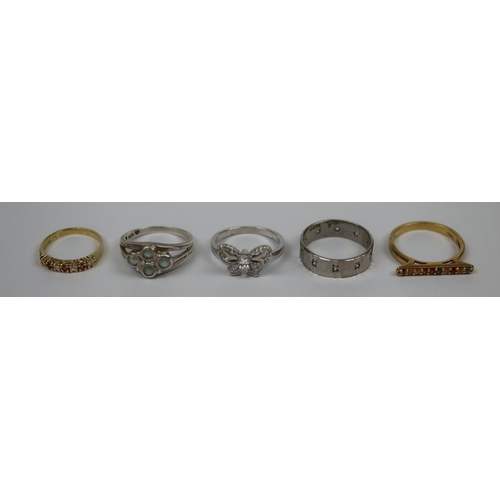 103 - 10 silver rings