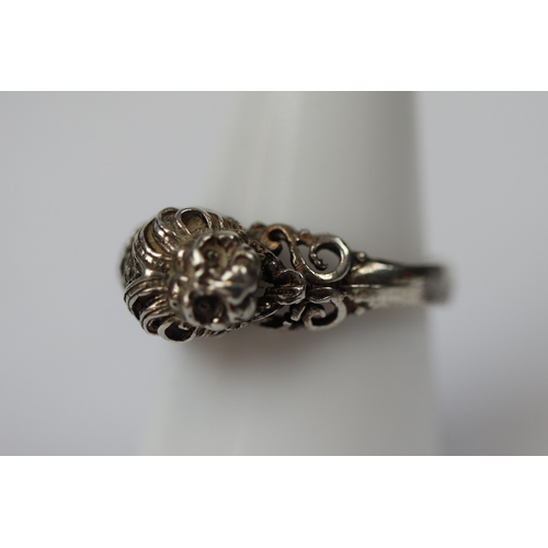 107 - Silver Lion/dragon head ring
