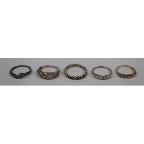 108 - 10 silver rings