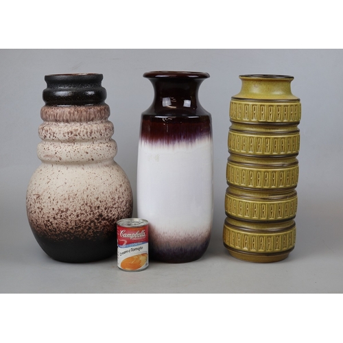 113 - West Germany pottery Vase (X3)