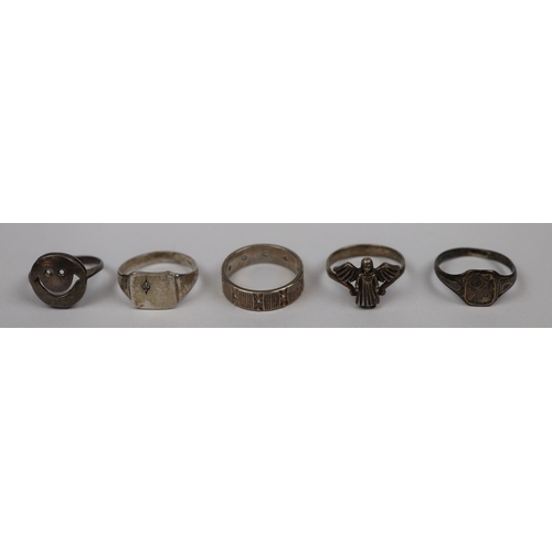 115 - 10 silver rings