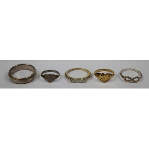 115 - 10 silver rings