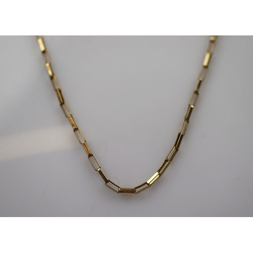 63 - 9ct gold chain approx 2.2g
