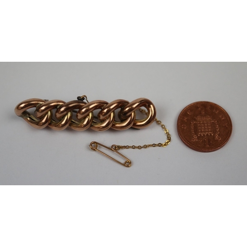 70 - 9ct gold belcher chain brooch - Approx weigt 9.5g