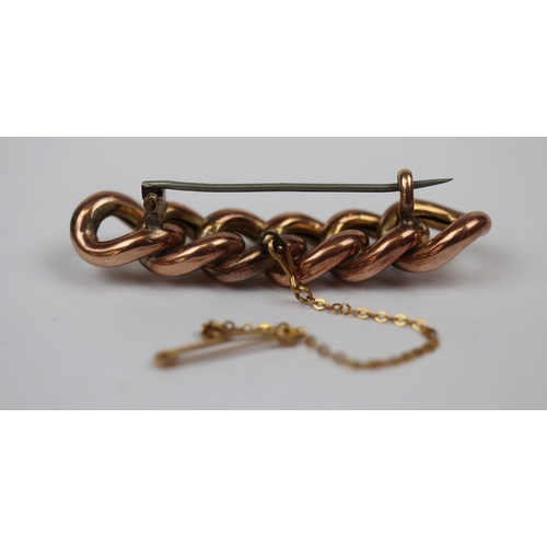 70 - 9ct gold belcher chain brooch - Approx weigt 9.5g