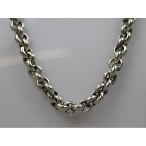96 - Solid silver belcher chain marked 925