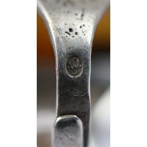 94 - 2 large silver stone set rings