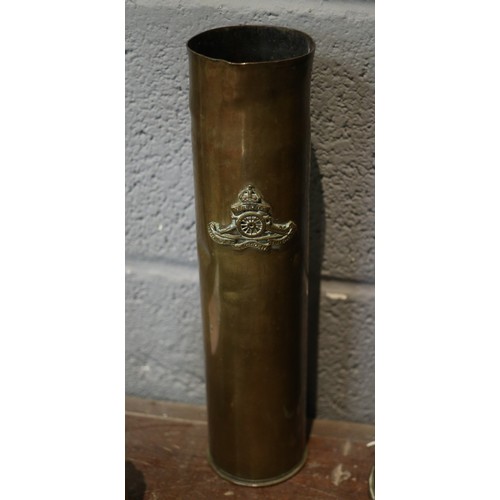 Collection of mostly German WW1 heavy calibre shell cases made into ...