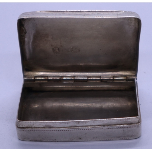 20 - Antique hallmarked silver box. 34.4g approx