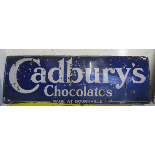 487 - Large original Cadbury's enamel sign - 183cm x 61cm