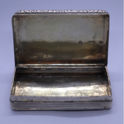 54 - Antique silver box. 52g approx