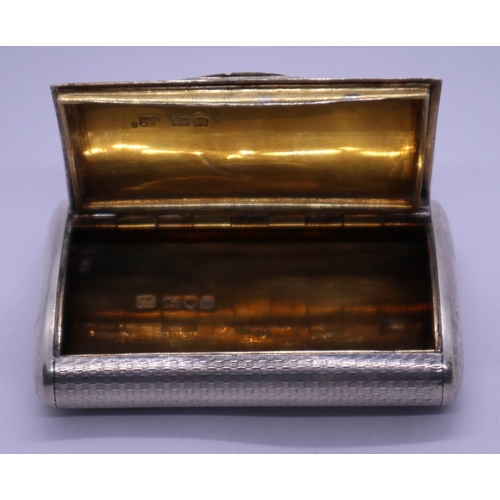 55 - Antique silver box. 46g approx