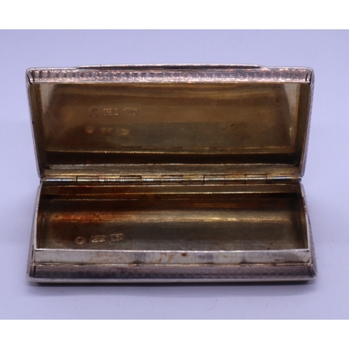 57 - Antique silver box. 47.8g approx