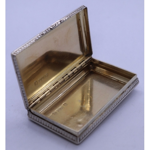 19 - Antique silver box. 39g approx
