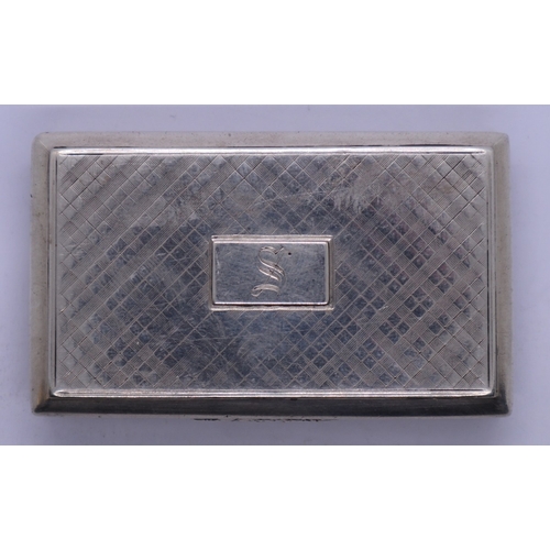 19 - Antique silver box. 39g approx
