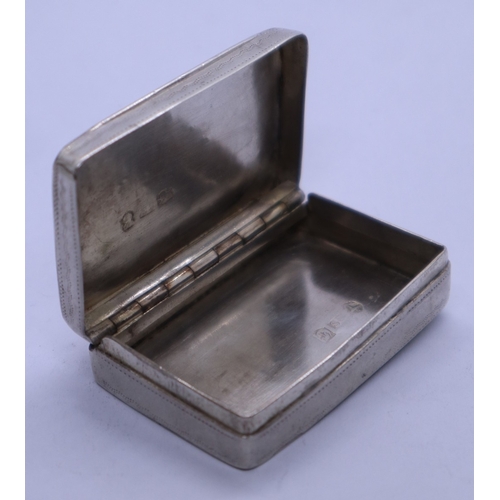 20 - Antique hallmarked silver box. 34.4g approx