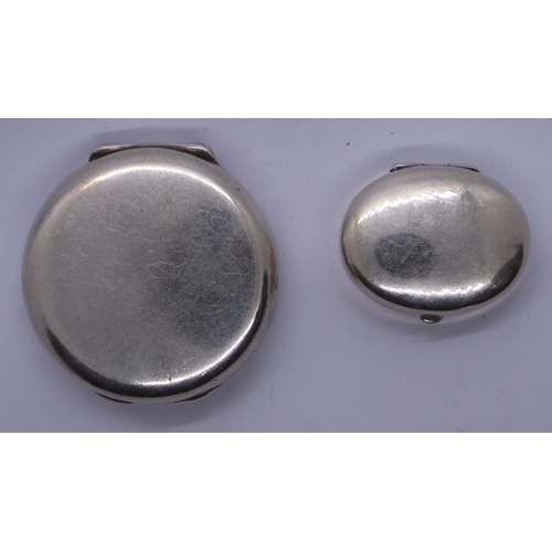 27 - Two hallmarked silver boxes.  36g approx