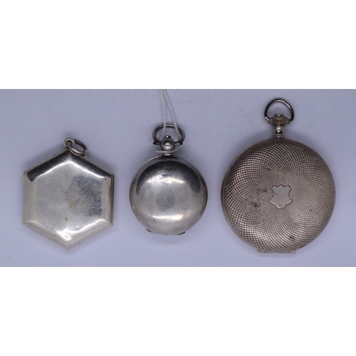 35 - 3 antique silver hallmarked cases included sprung coin case. Gross weight 52g approx