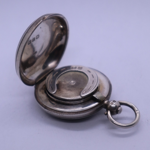 40 - Antique silver sprung coin case. 32g approx