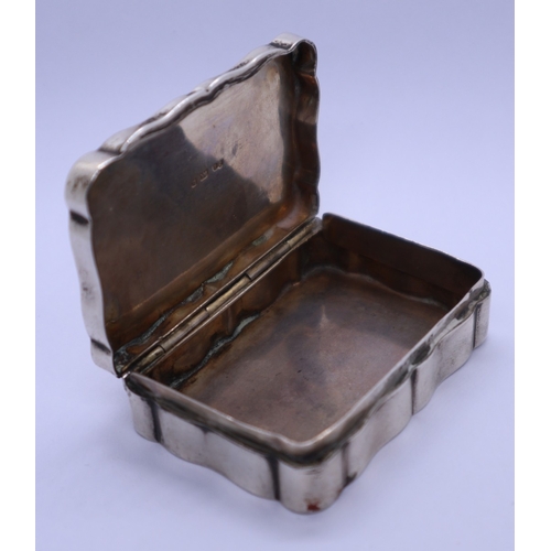51 - Antique silver box. 54g approx