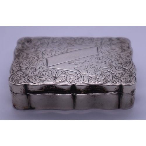 51 - Antique silver box. 54g approx
