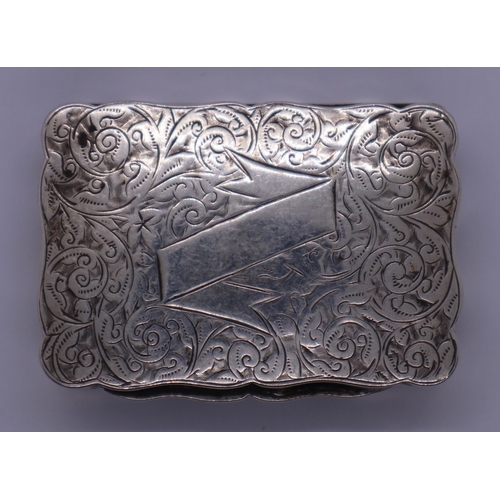 51 - Antique silver box. 54g approx