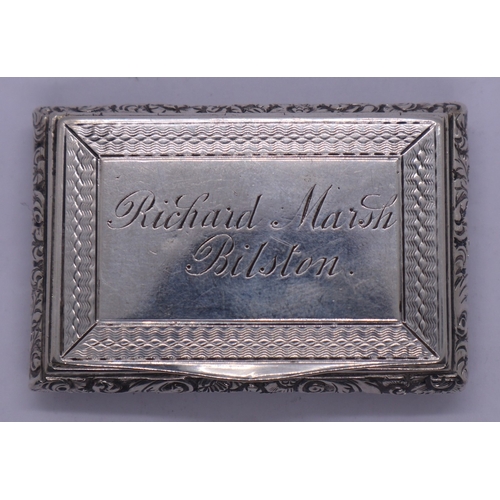 53 - Antique silver box. 39g approx