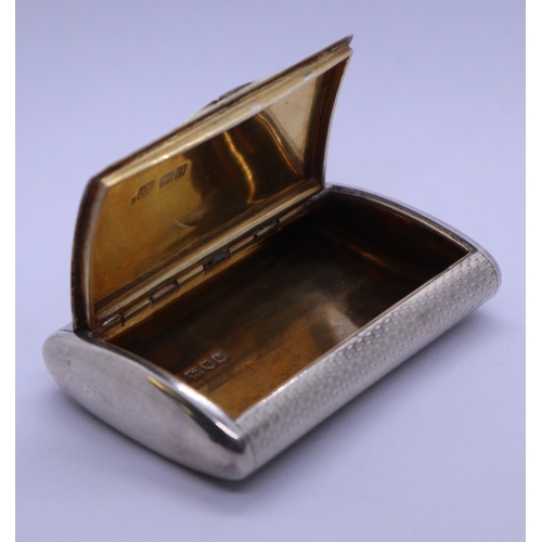 55 - Antique silver box. 46g approx