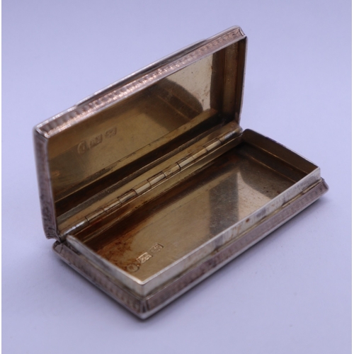 57 - Antique silver box. 47.8g approx