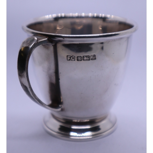 59 - Hallmarked silver christening mug