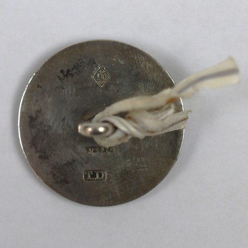 17 - Set of six Art Nouveau sterling silver buttons