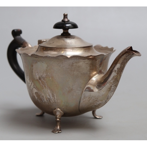 17 - Hallmarked silver bachelors teapot by Mappin and Webb - Approx gross weight 273g