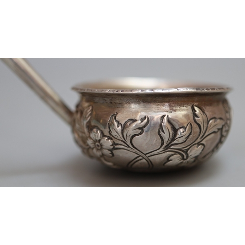 3 - Silver toddy ladle with Queen Anne coin to base