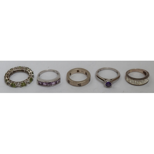 37 - 10 silver rings