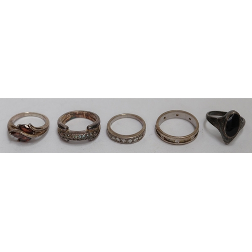 38 - 10 silver rings