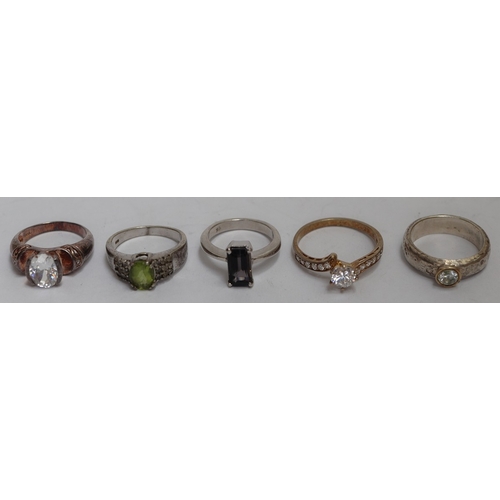 38 - 10 silver rings