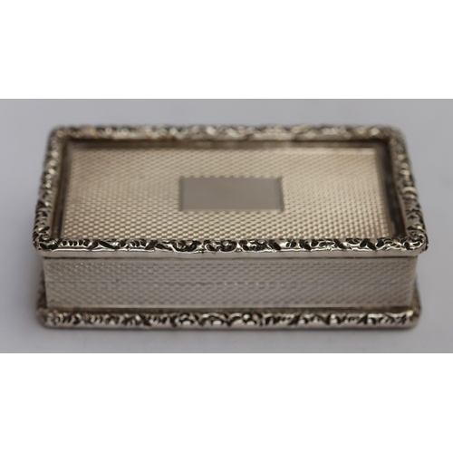 42 - A fine Garrard & Co silver presentation small casket. The heavy box has a cast border with vacan... 
