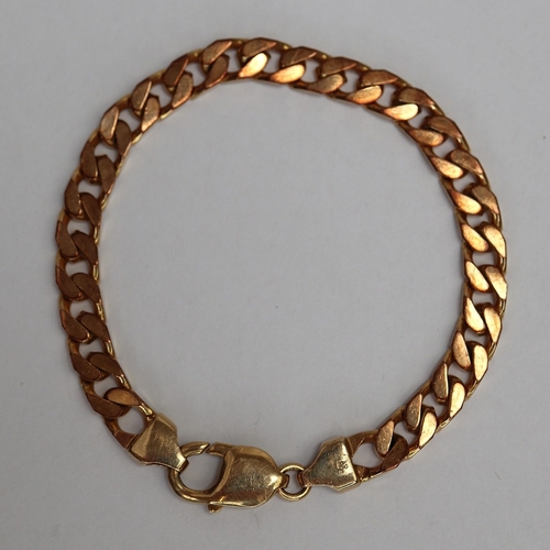 50 - 9ct gold curb bracelet - Approx weight 21.3g