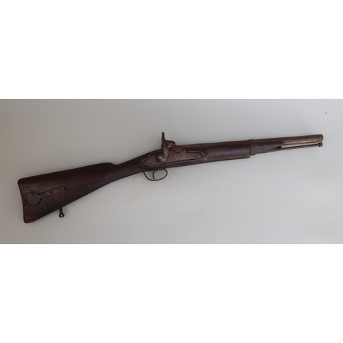159 - 19th Indian Cavalry percussion carbine with ramrod