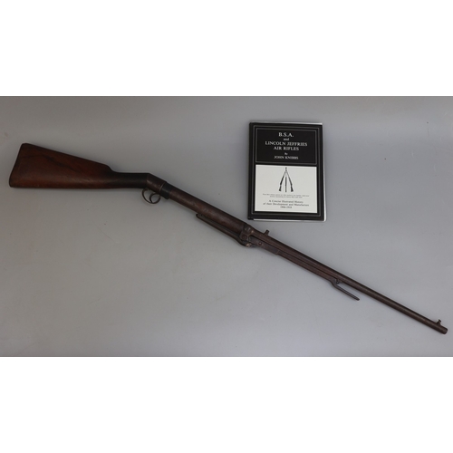 161 - Lincoln air rifle .177 - Made by Lincoln - patent applied pre Lincioln Jeffries then BSA this airgun... 