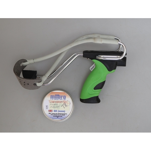 171 - Barnett Diablo slingshot, with full tin of Milbro 11mm glass BB shot (60pcs)