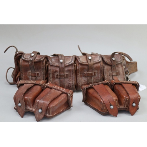 177 - Leather ammunition belt & pouches