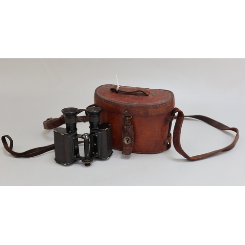 181 - Antique Carl Zeiss binoculars & case