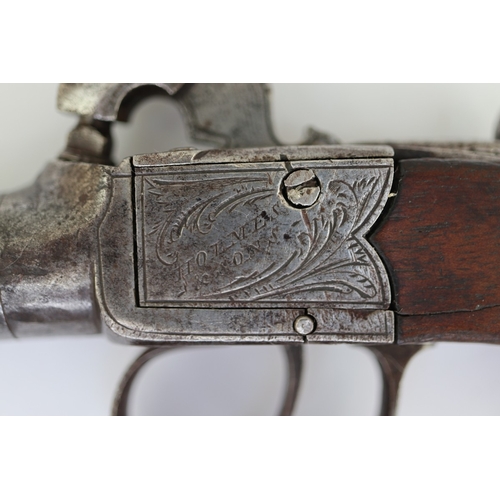 130 - 19thC 50 bore percussion pocket pistol, 1.5